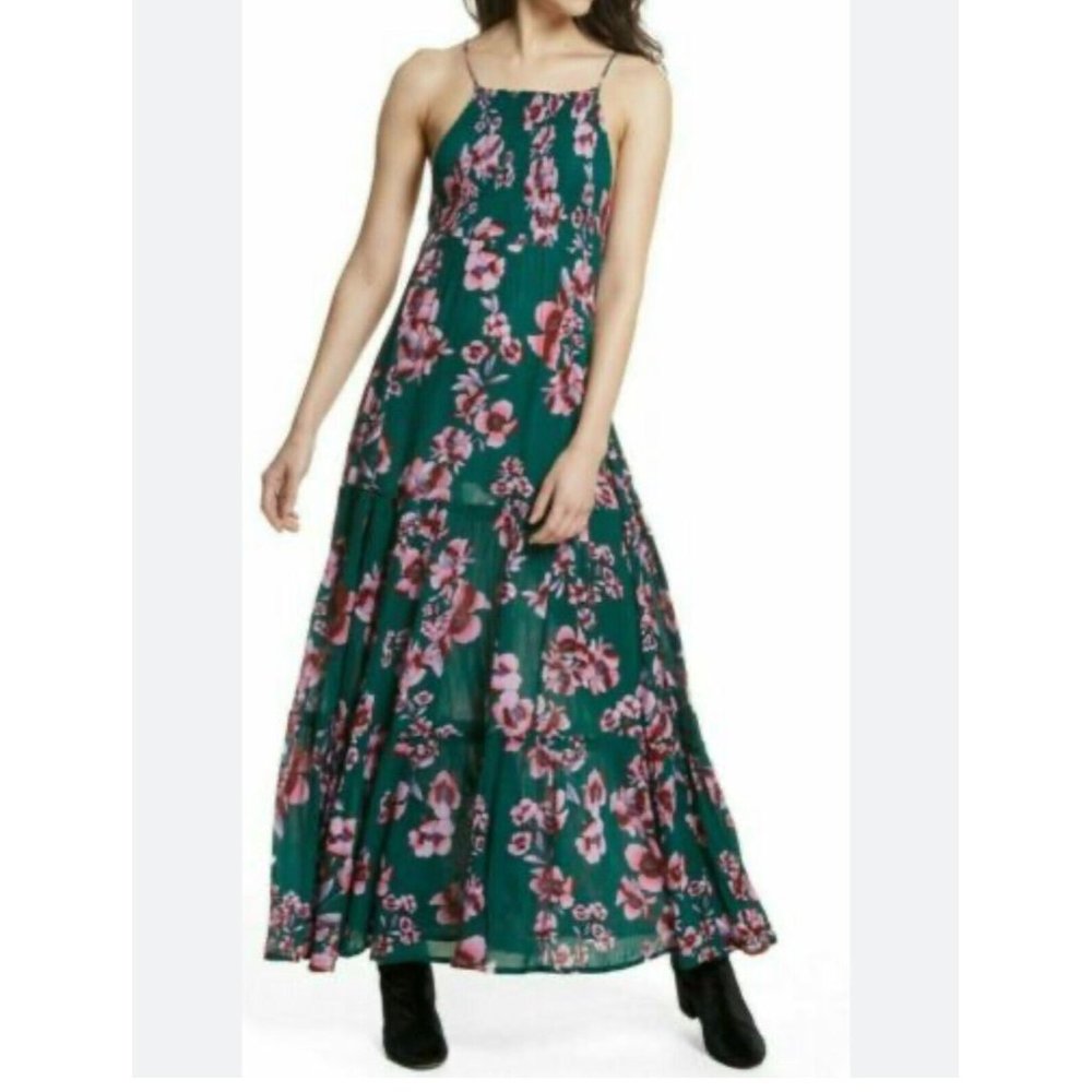 NWT Intimately Free People Women's Garden Partyโ Turquoise Maxi Dress Sz S $128